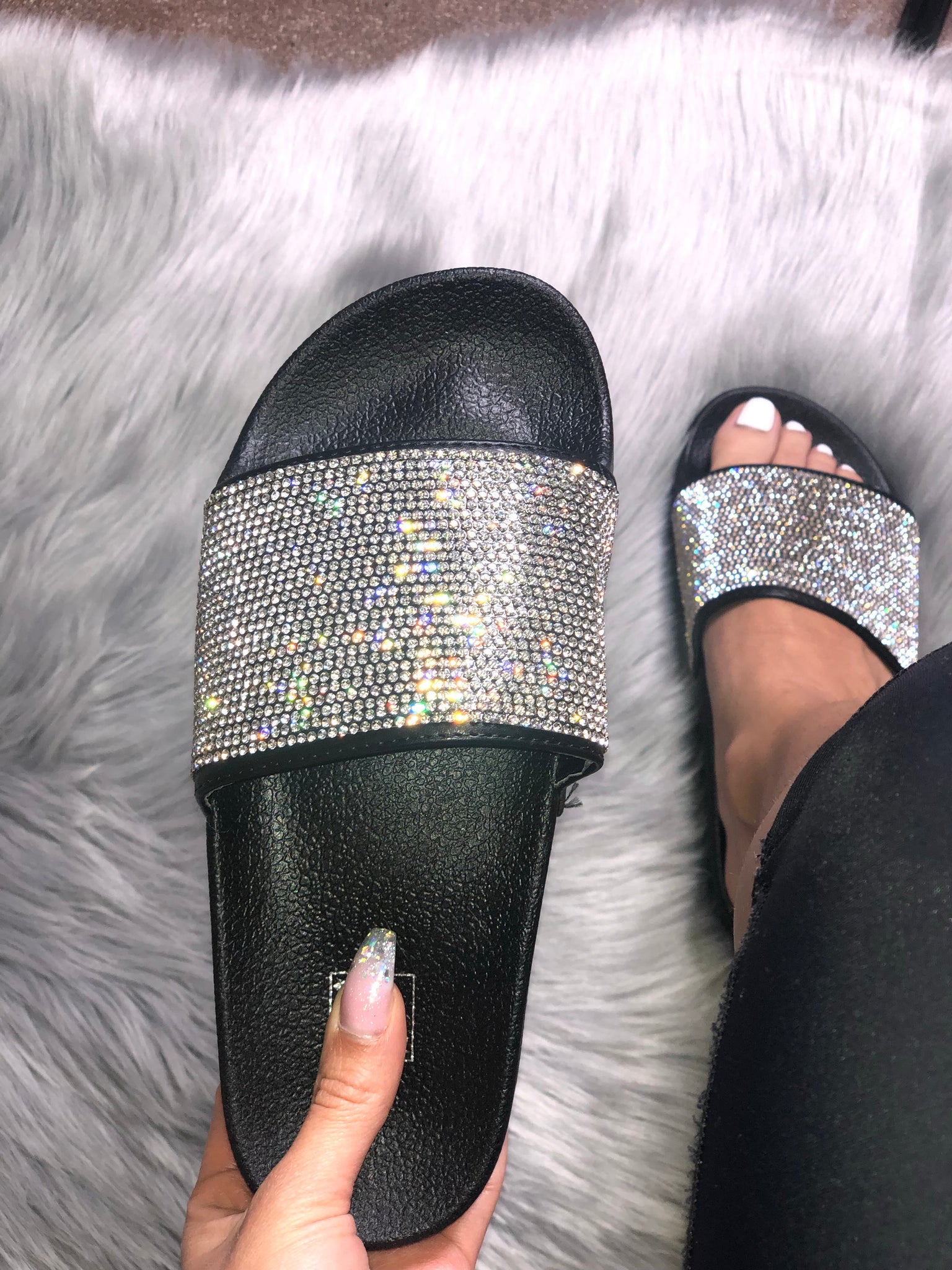 BLING MAMI SLIDE-BLACK