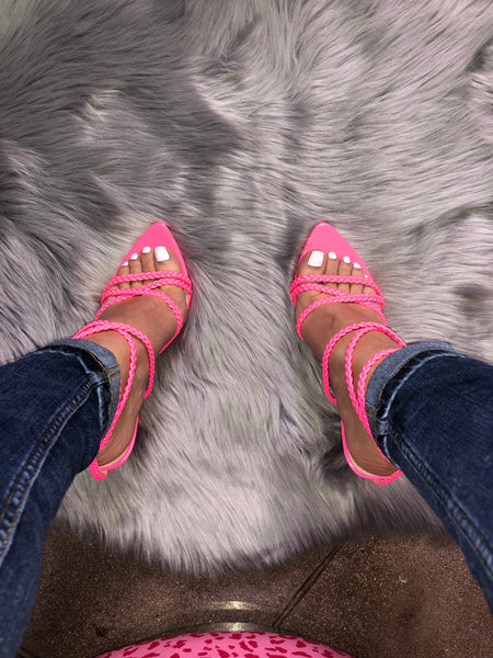 JASMINE HEEL-NEON PINK